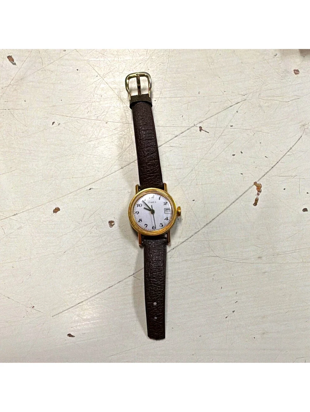 Vintage 1975 Timex Mechanical Women's Watch Face 1056 0175 - RUNNING / NO BAND
